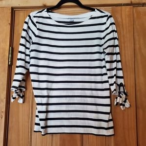 Women's boat neck striped shirt